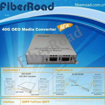Qsfp to Qsfp 3r Oeo 40g Fiber Media Converter (FR-OEO-40G-3R-1)